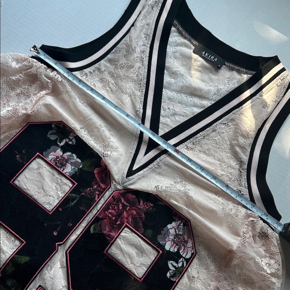 Akira on the sidelines lace jersey mini dress in pink - Picture 5 of 9